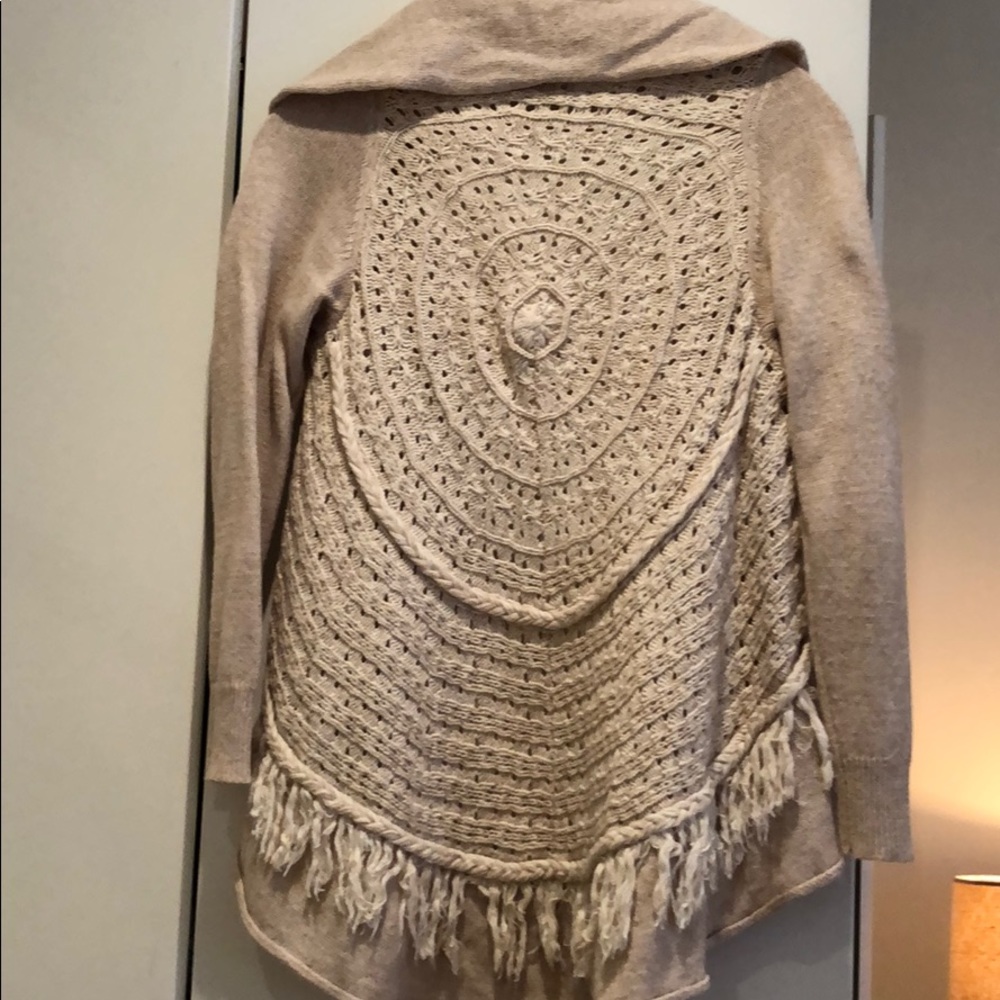 Free People - tan BOHO sweater - Size Sm